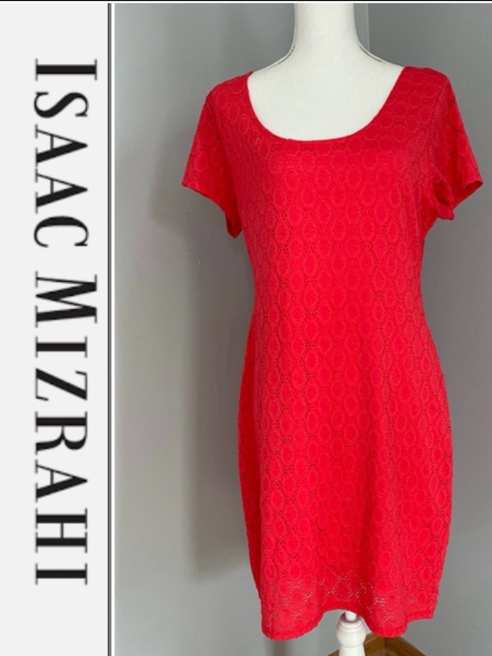 Isaac Mizrahi short sleeve coral dress size XL